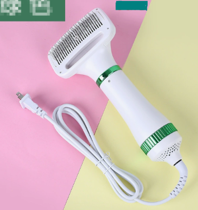 2-in-1 Dog Hair Dryer & Grooming Comb – Quiet Portable Pet Blow Dryer