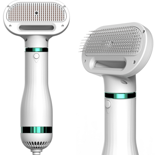 2-in-1 Dog Hair Dryer & Grooming Comb – Quiet Portable Pet Blow Dryer
