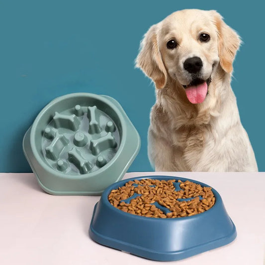 Slow Feeder Dog Bowl – Anti-Gulp Maze Bowl for Fast Eaters
