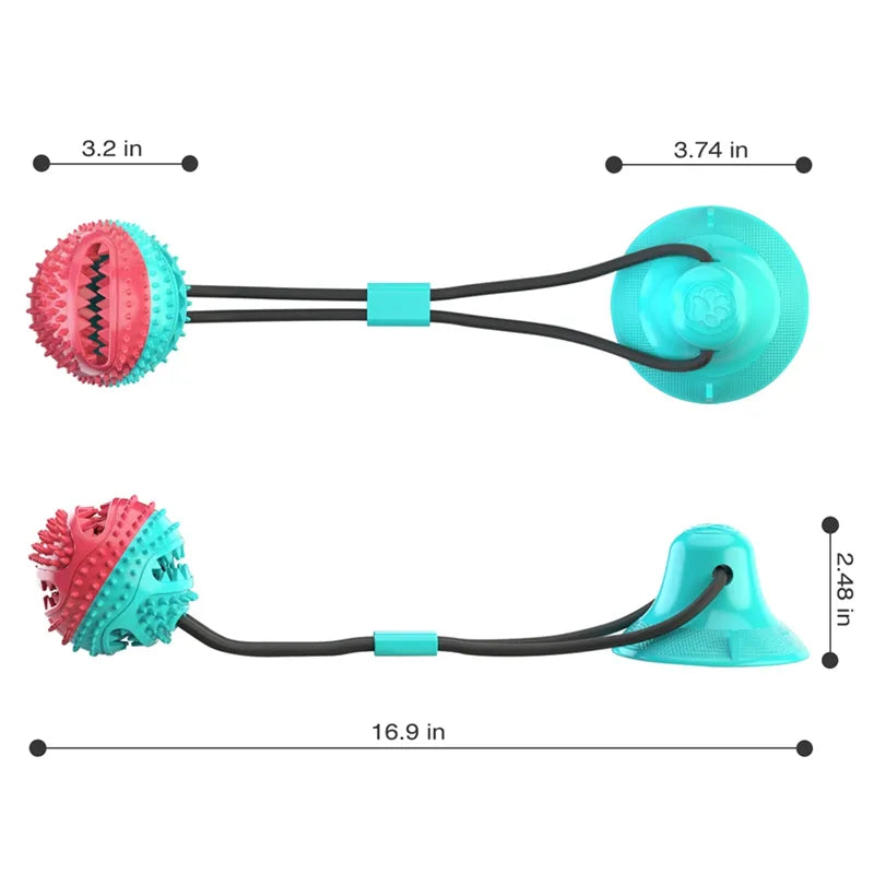 Suction Cup Dog Toy – Interactive Tug & Chew Ball