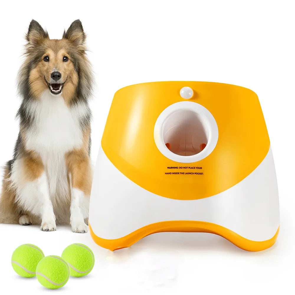 Automatic Dog Ball Launcher – Rechargeable Fetch Machine with 3 Balls