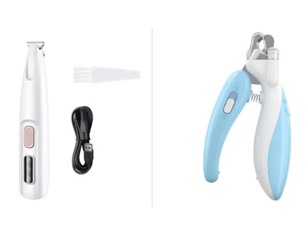 Dog Paw Trimmer with LED Light – Waterproof Cordless Grooming Clipper