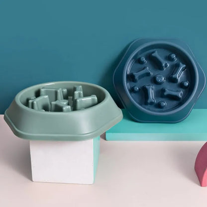 Slow Feeder Dog Bowl – Anti-Gulp Maze Bowl for Fast Eaters