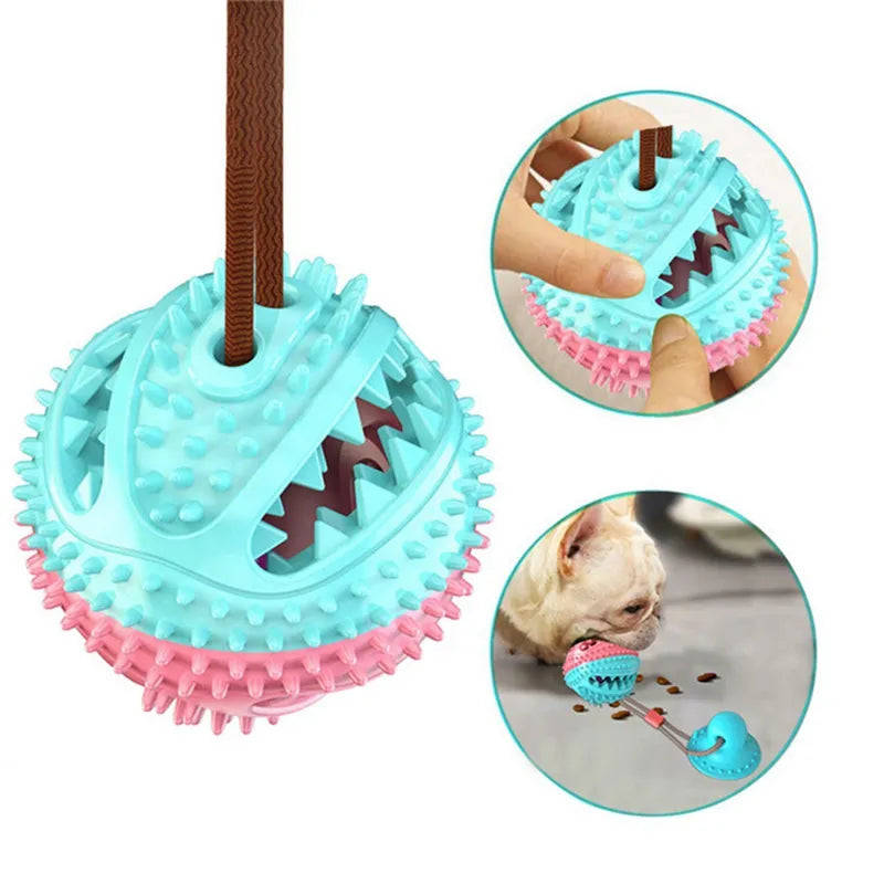 Suction Cup Dog Toy – Interactive Tug & Chew Ball