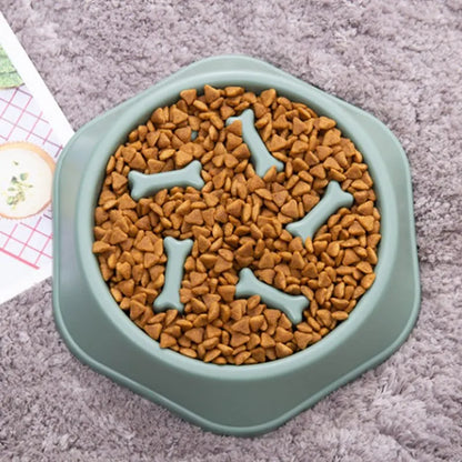 Slow Feeder Dog Bowl – Anti-Gulp Maze Bowl for Fast Eaters