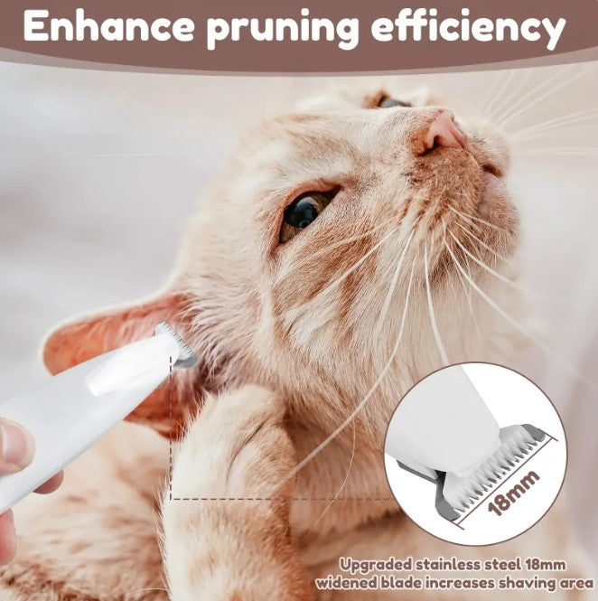 Dog Paw Trimmer with LED Light – Waterproof Cordless Grooming Clipper