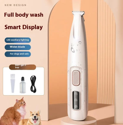 Dog Paw Trimmer with LED Light – Waterproof Cordless Grooming Clipper